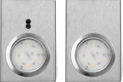 Ndriçues LED nën dollap me sensor lëvizjeje, set 2 copë, 4000K, inox