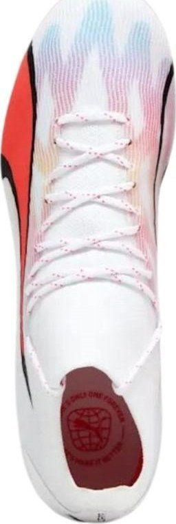 Këpucë futbolli Puma Ultra Pro FG AG M 107422 01, për fushë të thatë edhe artificiale, të bardha me të kuqe