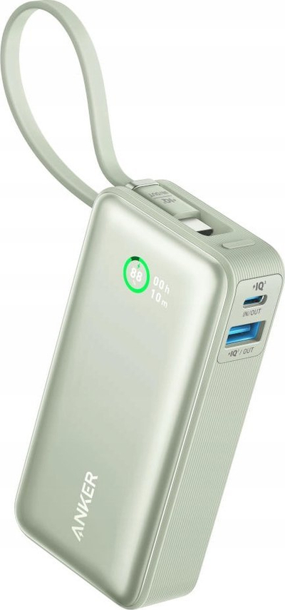 Powerbank Anker 545 Nano, 10000mAh, PD 30W, jeshile