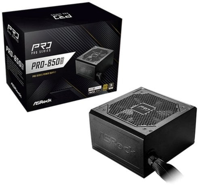 Напојување ASROCK PRO-850G, 850 W, ATX, црно