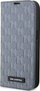 Këllëf telefoni Karl Lagerfeld KLBKP14SSAKLHPG për iPhone 14, tip libër, Saffiano Monogram, argjendtë