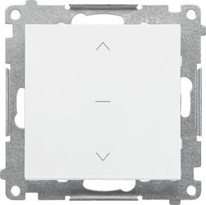 Buton rolete Simon 55 TZP1K.01/111, 1 pol, monostabil, i bardhë