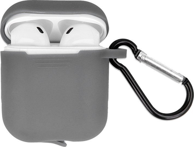 Kuti silikoni për kufjet Apple AirPods Pro 2, me karabinë, gri
