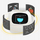 Vazo inteligjente PLANTSIO Smart Pet Planter Robot, udhëzues për përkujdesjen e bimëve, ndërvepron me emoji, e verdhë