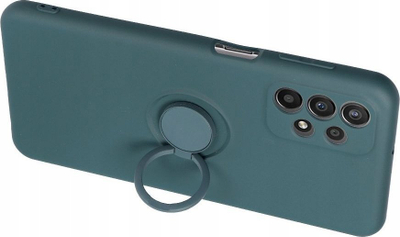 Maskë telefoni Forcell Ring për Xiaomi Redmi 13C, silikoni, me unazë stand, jeshile