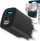 Karikues universal Gembird GaN, 30W, 2 porta USB USB C, me ekran LCD, i zi