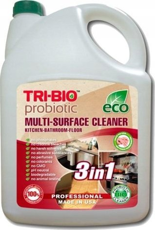 Solucion pastrimi për krejt siperfaqet TRI-BIO Probiotic, 3 në 1, 4.4L, i tejdukshëm