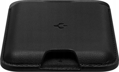 Магентен портфељ MagSafe Spigen Valentinus, за 3 картички, PU кожа, црн