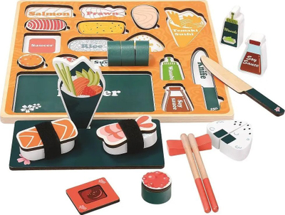 Puzzle druri Bino Sushi Bar 3D, 29.5 x 29.5 cm, shumëngjyrësh