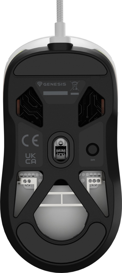 Set maus lojrash Genesis Krypton 660 White me mousepad Polon 200 L, 49 g, RGB, i bardhë