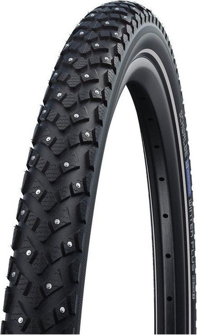 Gomë biçiklete Schwalbe Marathon Winter RaceGuard, 700x35, me thumba, e zezë me shirit reflektues