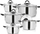 Set tenxheresh DALIE, çelik inox, 10 copë, argjend