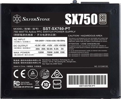 Burim energjie SilverStone SX750 Platinum SST-SX750-PT v1.1 SFX, 750W