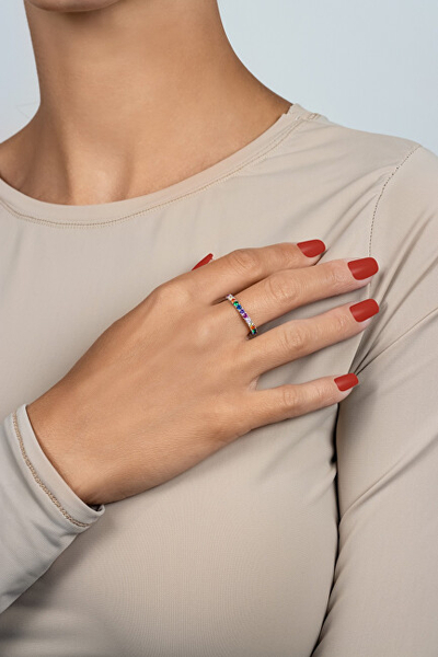 Unazë për femra Brilio Silver RI118WRBW, shumëngjyrëshe