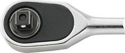 Çelës racetë STAHLWILLE 1/4", 117 mm, dorezë gome, argjendtë