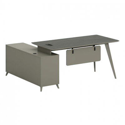 Tavolinë zyre Professional Desk Company Corner, 180x140x75 cm, kënd i kthyeshëm, ngjyrë mocha ash