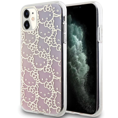 Futrollë Hello Kitty Gradient me koka Hello Kitty, TPU, për iPhone 11 XR, rozë