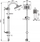 Set dushi Ferro SQUERTO NP22BL, kokë rain shower katrore, montim në mur, e zezë mat