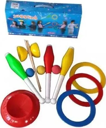 Set zhonglimi SPARTAN Juggling, topa dhe unaza, shumëngjyrësh