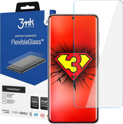 Mbrojtës ekrani 3MK FlexibleGlass për Samsung Galaxy S21 FE, xham hibrid, i tejdukshëm