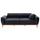 Kauç divan Bennington HM3249.01, 3 vende, shtrat palosës, 240x95x80 cm, i zi