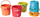 Set kovash banje Askato Bath Buckets, 5 copa, shumëngjyrëshe