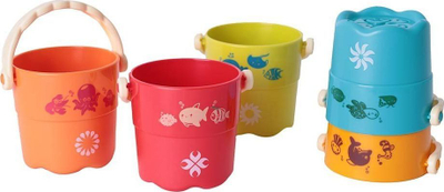 Set kovash banje Askato Bath Buckets, 5 copa, shumëngjyrëshe