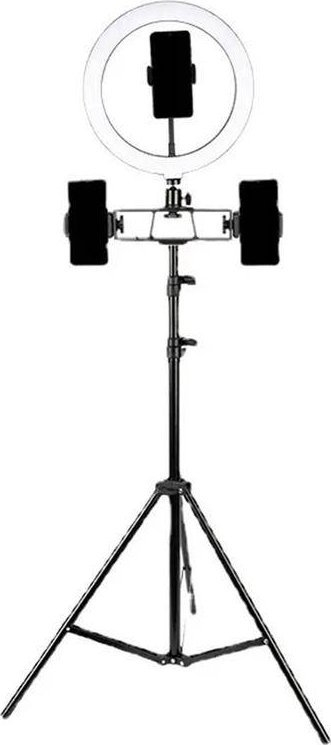 Lampë unazore për selfie ZD67D, LED RGB, tripod 210 cm, e zezë