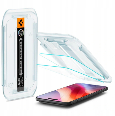 Mbrojtës ekrani Spigen Glas.tR EZ Fit AluminaCore për iPhone Air, xham i temperuar 9H+, set 2 copë