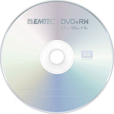 Disk DVD RW Emtec ECOVPRW47104CB, 4.7GB, set 10 copë
