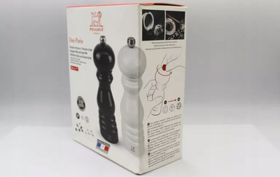 Сет мелница за сол и бибер PEUGEOT Paris Duo, 18 cm, црна и бела