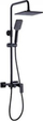Set dushi Valvex Loft Black 2456330, montim në mur, kokë dushi rain shower, ngjyrë e zezë mat
