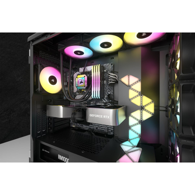 Ftohës ujor procesori Corsair H150i Elite Capellix XT, radiator 360mm, 3x ventilatorë 120mm, i zi