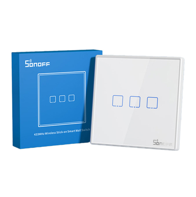 Ndërrues i mençur pa tela Sonoff T2EU3C-RF 433MHz (3-kanal)