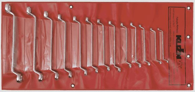 Set çelësash unazorë të përkulur Kuźnia Sułkowice, 13 copë, 6-32mm, i argjendtë
