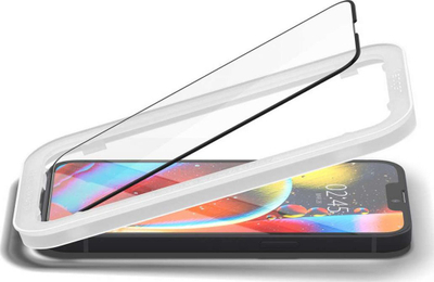 Mbrojtës ekrani Spigen ALM Glass FC për Apple iPhone 13 13 Pro, xham i fortë, i zi