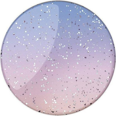 Mbajtëse telefoni PopSockets PopGrip Morning Haze Glitter, me shkëlqim, rozë me blu