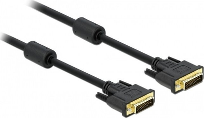 Кабел DVI Delock 24+5 машки на 24+5 машки, 1 m, црн