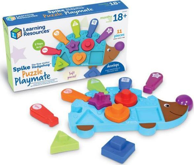 Lodër edukative Learning Resources Spike the Fine Motor Hedgehog, puzzle për forma, 11 pjesë, shumëngjyrëshe