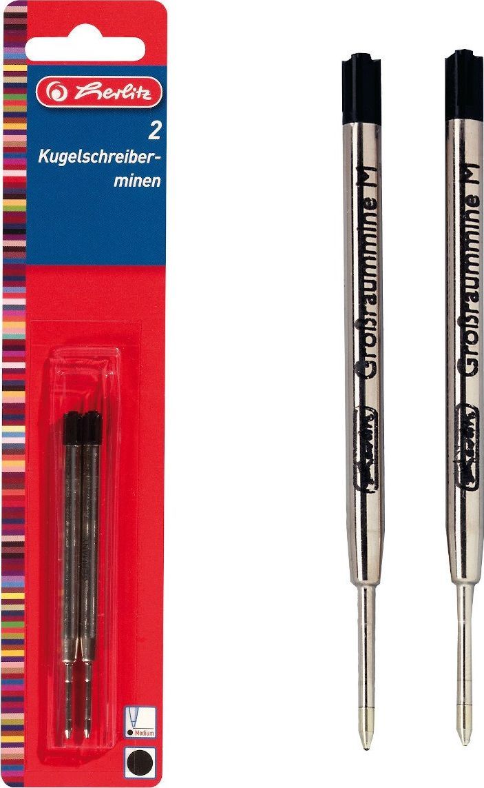 Refill për stilolaps Herlitz Medium, majë mesatare, i zi