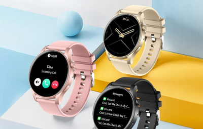 Set me 2 ora inteligjente Colmi V73, 1.43\" AMOLED, me thirrje Bluetooth, rozë