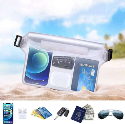 Çantë ujëmbrojtëse Tech-Protect Universal, IPX8, me rrip që rregullohet, gri e tejdukshme