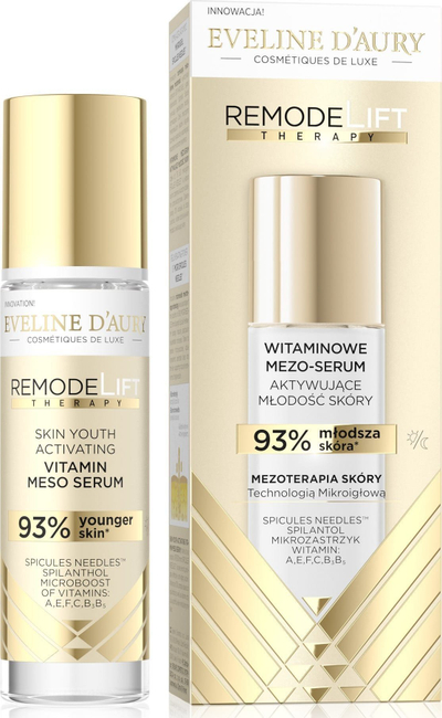 Серум против брчки Eveline Cosmetics Remodelift Therapy, со витамини, 30 ml