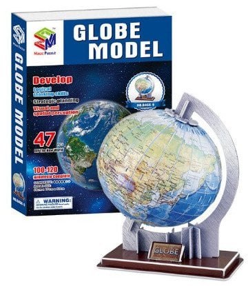 Puzzle 3D globi i tokës No Name, lodër edukative, me shumë ngjyra