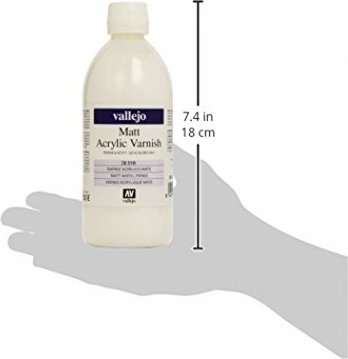 Llak akrilik Vallejo Liquid Varnish Matt, 500ml, mat, transparent