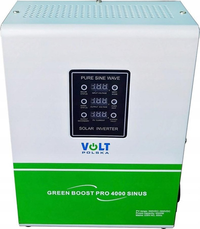 Invertor solar Volt Polska GREEN BOOST PRO 4000 SINUS, 4000W, 110 500VDC, jeshil