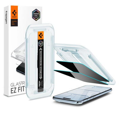 Xham mbrojtës Spigen Glas.tR EZ-FIT, Privacy, 2 copë, për iPhone 17 Air Pro, i zi