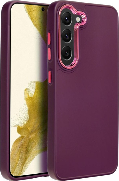 Mbulesë telefoni Frame për Samsung S23, TPU, me mbrojtje kamere, vjollcë
