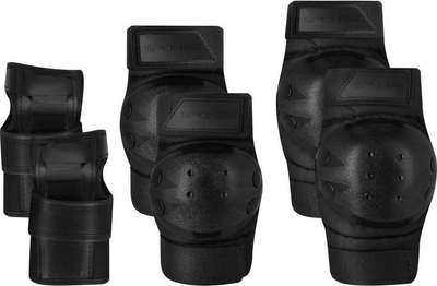 Set mbrojtës për patinazh Spokey Shield Pro, madhësia XS, për të rritur, i zi
