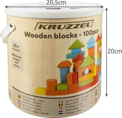 Lodra me kuba druri Top Bright, 100 copë, kovë me kapak sorter, shumëngjyrëshe